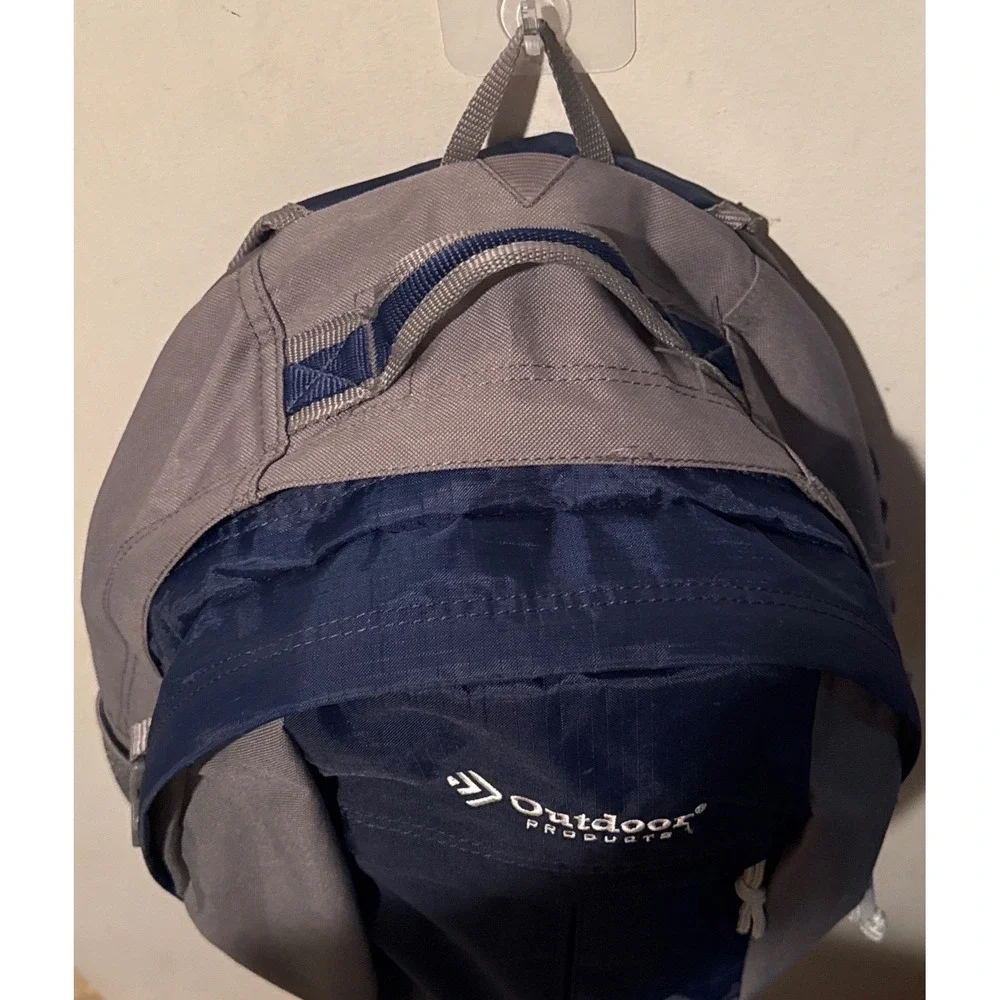 Outdoor Products Backpack Navy Gray Large School Hiking Gorpcore 16